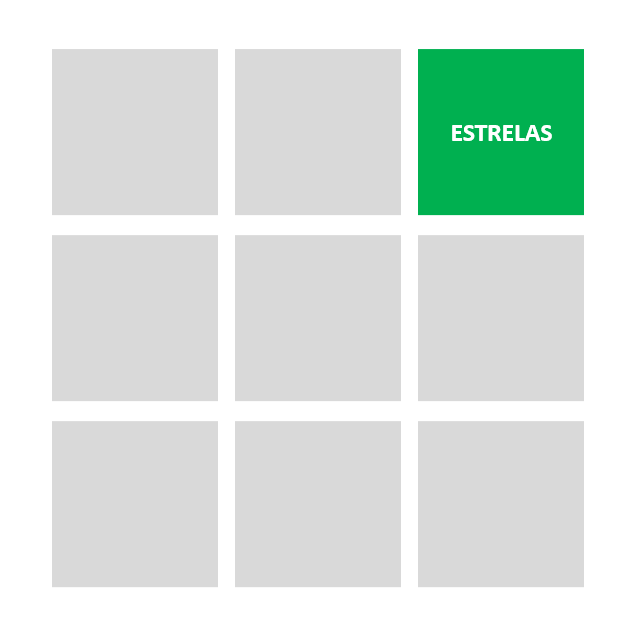 Matriz 9 box - Estrelas